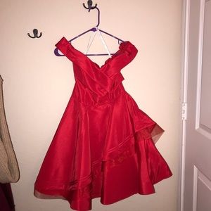 Red, puffy, homecoming dress